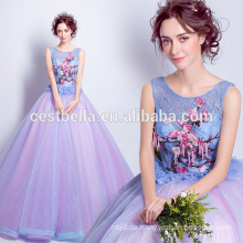 China-Lieferant wholesales rosafarbenes blaues Ballkleid weiches quinceanera Kleid-Abendkleid
